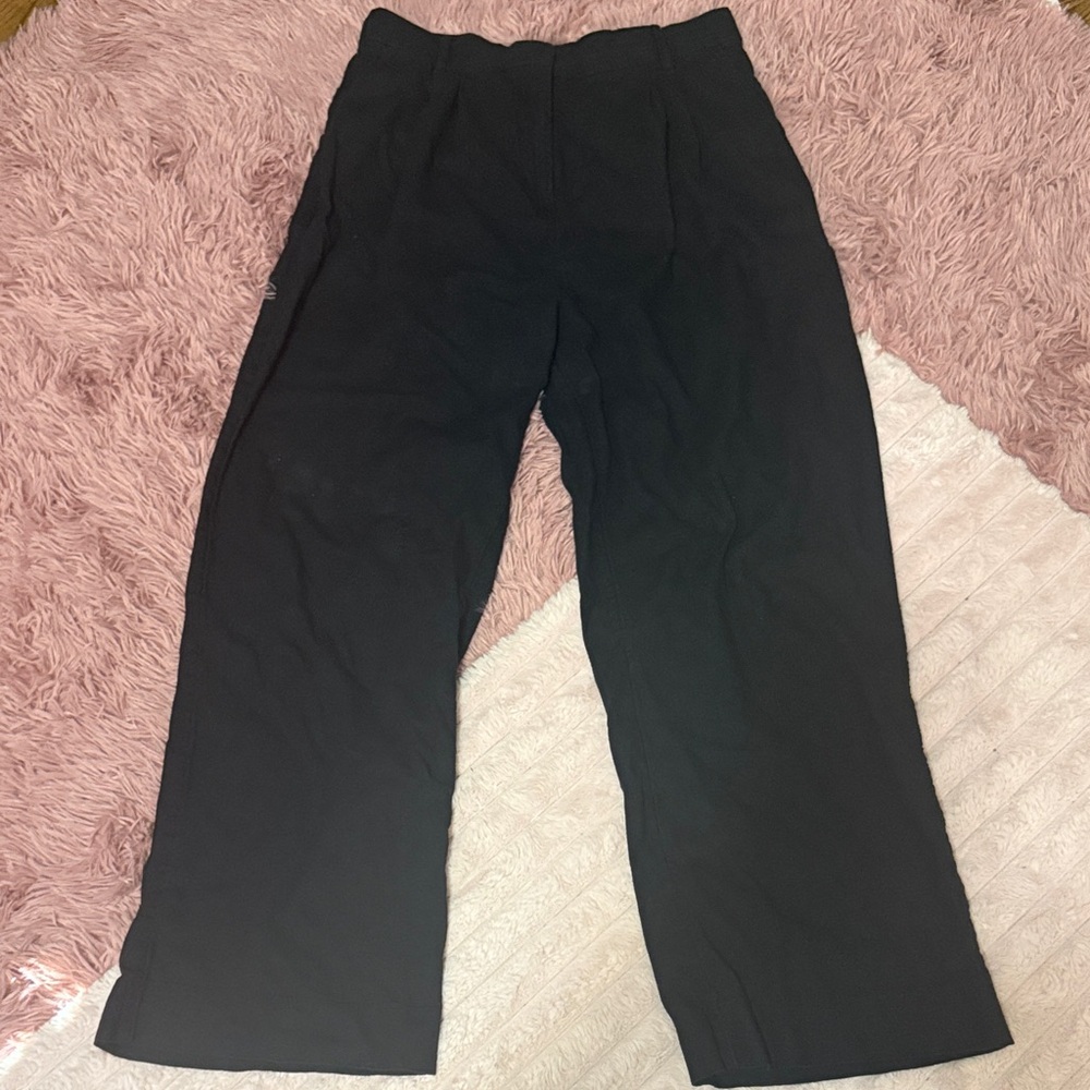 Black Wide-Leg Women's Pants
